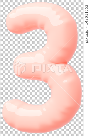 3D画像_風船_3_ピンク 3D画像_風船_3_ピンク 142011552
