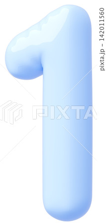 3D画像_風船_1_水色 3D画像_風船_1_水色 142011560