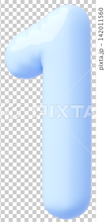 3D画像_風船_1_水色 3D画像_風船_1_水色 142011560