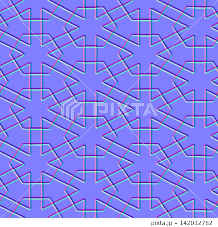 Arabesque Wireframe Star Pattern Normal Map Seamless 142012782