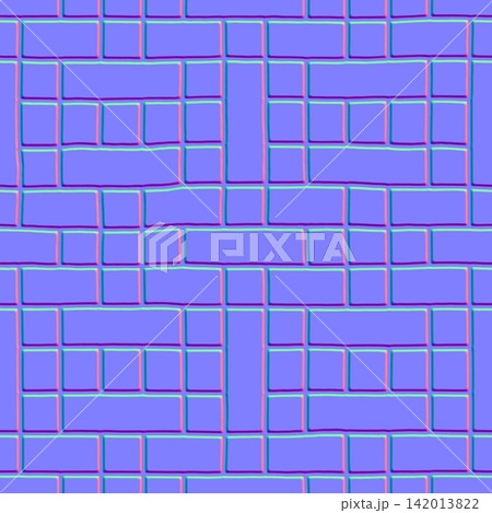 Beveled Brick Wall Pattern Normal Map Seamless Texture Beveled Brick Wall Pattern Normal Map Seamless Texture 142013822