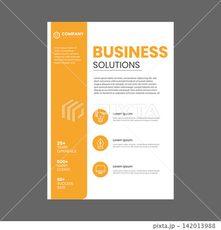 Modern Corporate Business Flyer Template, Professional Company Promotion Brochure Design for Marketing, Branding, Advertising and Business Presentation 142013988