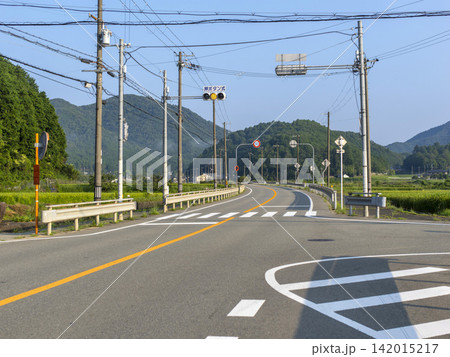 国道173号線の押しボタン式信号機と横断歩道 国道173号線の押しボタン式信号機と横断歩道 142015217