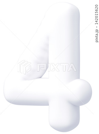 3D画像_風船_4_白 3D画像_風船_4_白 142015620