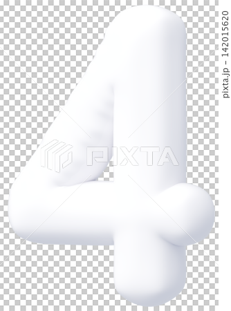 3D画像_風船_4_白 3D画像_風船_4_白 142015620