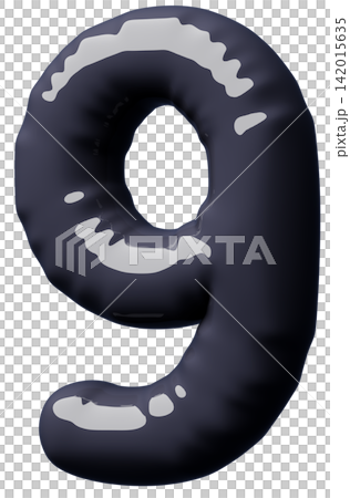 3D image_balloon_9_black 3D image_balloon_9_black 142015635