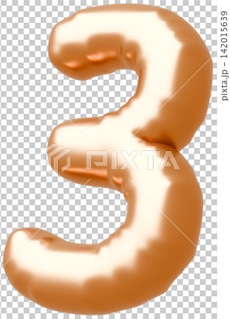 3D image_balloon_3_gold 3D image_balloon_3_gold 142015639