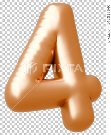 3D image_balloon_4_gold 3D image_balloon_4_gold 142015640