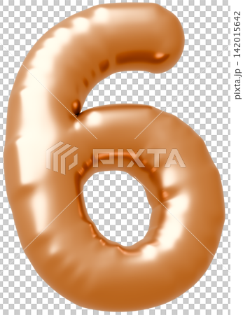 3D画像_風船_6_ゴールド 142015642