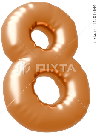 3D画像_風船_8_ゴールド 3D画像_風船_8_ゴールド 142015644