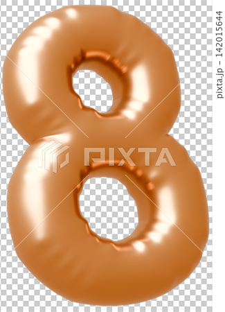 3D image_balloon_8_gold 3D image_balloon_8_gold 142015644