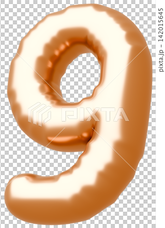 3D 影像_balloon_9_gold 3D 影像_balloon_9_gold 142015645