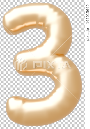 3D image_balloon_3_gold 3D image_balloon_3_gold 142015649
