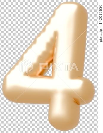 3D image_balloon_4_gold 3D image_balloon_4_gold 142015650