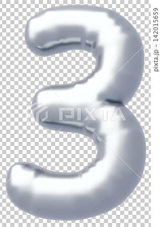 3D image_balloon_3_silver 142015659