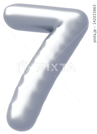 3D画像_風船_7_シルバー 3D画像_風船_7_シルバー 142015663