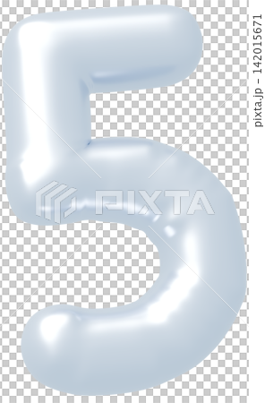 3D image_balloon_5_silver 142015671