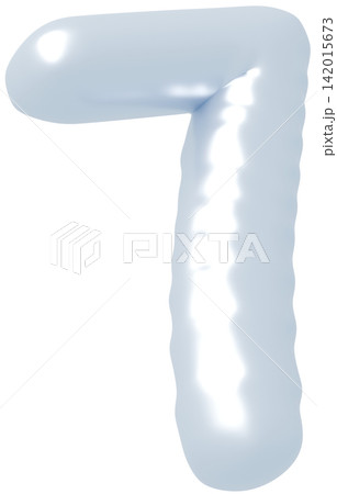 3D画像_風船_7_シルバー 3D画像_風船_7_シルバー 142015673