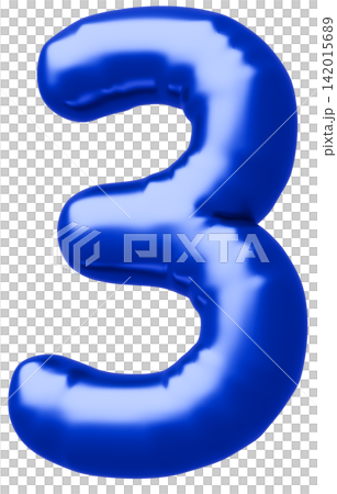 3D画像_風船_3_青 142015689