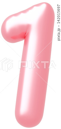 3D画像_風船_1_ピンク 142015697
