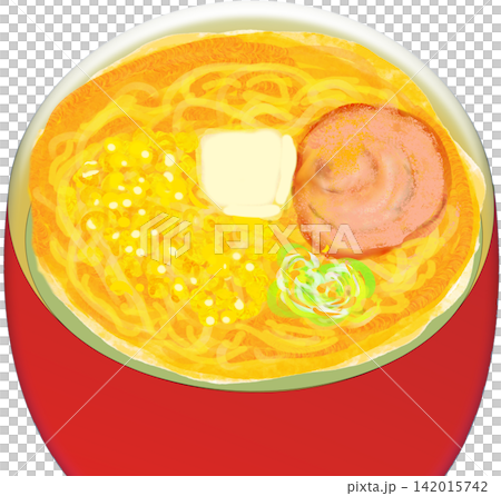 Illustration of miso butter ramen Illustration of miso butter ramen 142015742