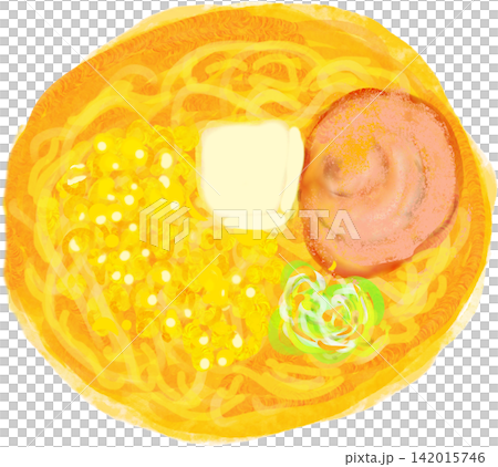 味噌バターラーメンのイラスト 味噌バターラーメンのイラスト 142015746