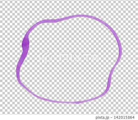 A round line frame drawn with a softly colored marker, purple 1 A round line frame drawn with a softly colored marker, purple 1 142015864