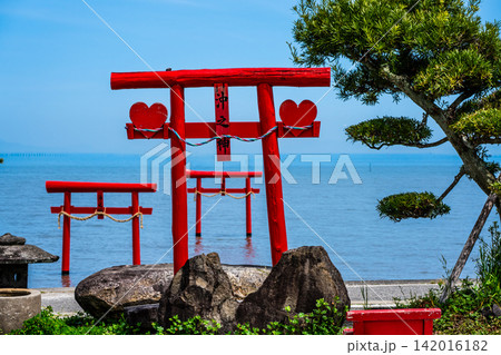 大魚神社海中鳥居　満潮【佐賀県藤津郡太良町】 142016182
