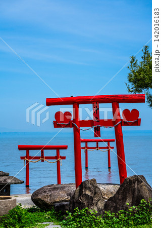大魚神社海中鳥居　満潮【佐賀県藤津郡太良町】 142016183