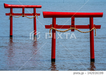 大魚神社海中鳥居　満潮【佐賀県藤津郡太良町】 142016199