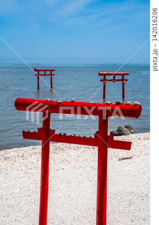 大魚神社海中鳥居　満潮【佐賀県藤津郡太良町】 142016206