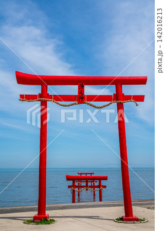 大魚神社海中鳥居　満潮【佐賀県藤津郡太良町】 142016213