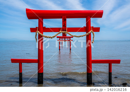 大魚神社海中鳥居 満潮【佐賀県藤津郡太良町】 大魚神社海中鳥居 満潮【佐賀県藤津郡太良町】 142016216