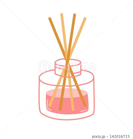 pink glass diffuser with wooden reeds pink glass diffuser with wooden reeds 142016715