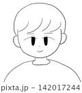 男の子のイラスト モノクロ 142017244