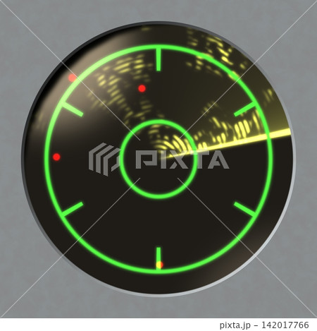 Tactical Radar Monitor with Red Targets Tactical Radar Monitor with Red Targets 142017766