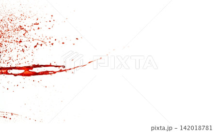 Blood Splash in Freeze Motion . Isolated on White Background Blood Splash in Freeze Motion . Isolated on White Background 142018781