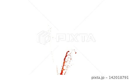 Blood Splash in Freeze Motion . Isolated on White Background Blood Splash in Freeze Motion . Isolated on White Background 142018791