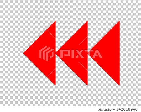 Illustration of a triple triangular arrow Illustration of a triple triangular arrow 142018946