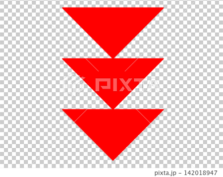 Illustration of three triangular arrows Illustration of three triangular arrows 142018947
