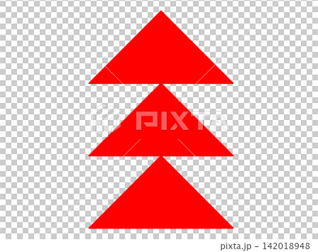 Illustration of three triangular arrows 142018948