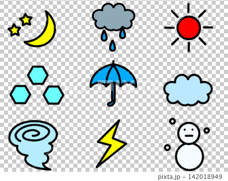 Weather illustration set Weather illustration set 142018949