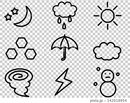 Weather illustration set Weather illustration set 142018954