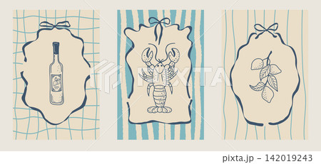 Amalfi Seafood Whimsical Border Set Amalfi Seafood Whimsical Border Set 142019243