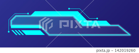 Blue Digital HUD with Sleek Elements Blue Digital HUD with Sleek Elements 142019260