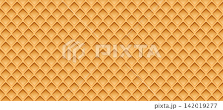 Golden Wafer Biscuit Pattern Crunchy Sweet Texture Background Golden Wafer Biscuit Pattern Crunchy Sweet Texture Background 142019277