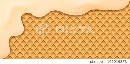 Milk Cream Wafer Texture Soft Sweet Dessert Pattern Background 142019278