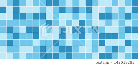 Pool Bottom Ceramic Tile Texture in Geometric Pattern 142019283