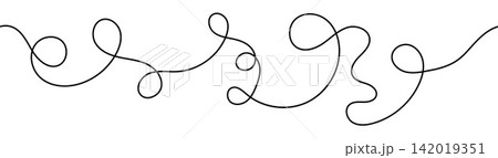 Scribble style abstract simple seamless line. Scribble style abstract simple seamless line. 142019351