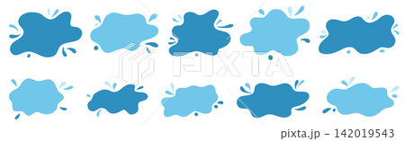 Abstract Blue Puddle Frame Collection Abstract Blue Puddle Frame Collection 142019543